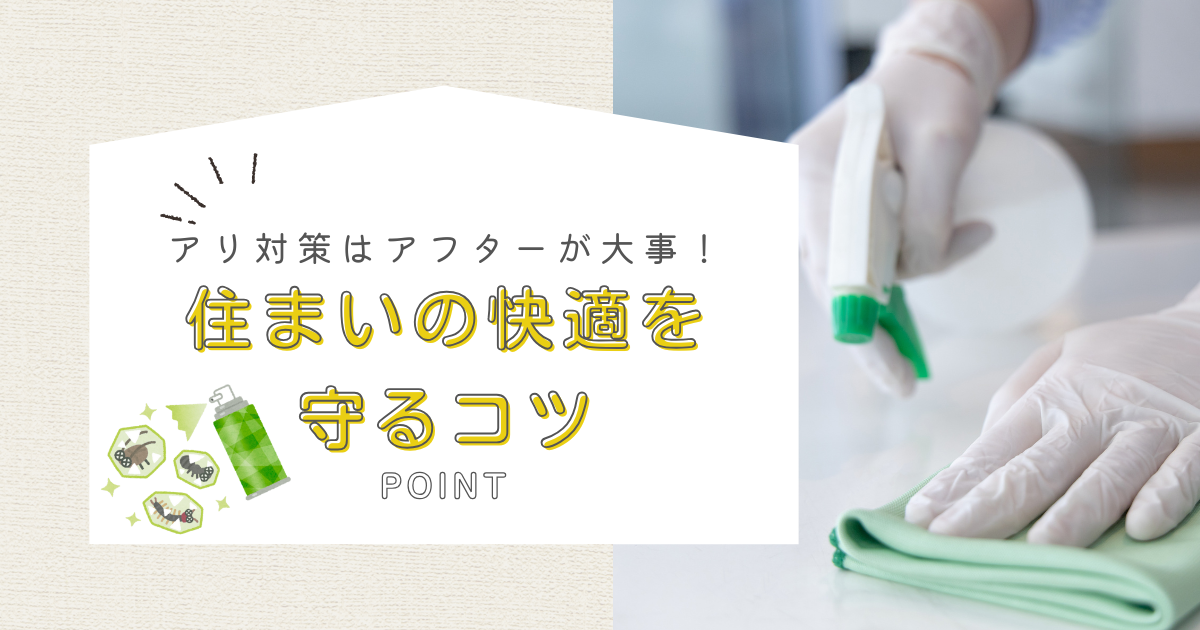 アリ対策はアフターが大事！住まいの快適を守るコツ